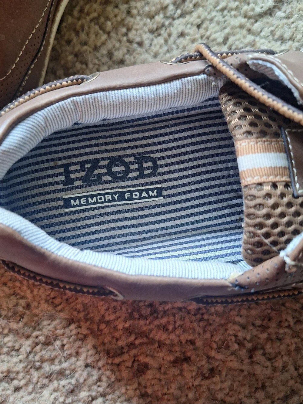 Izod Men's Brown Casual Boat Shoes 10.5